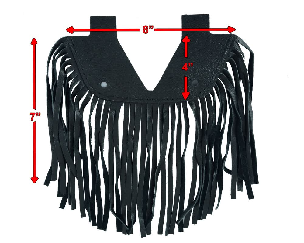 B1004 Black Leather Floor Boards with Fringe - Small Miscellaneous Renegade Classics