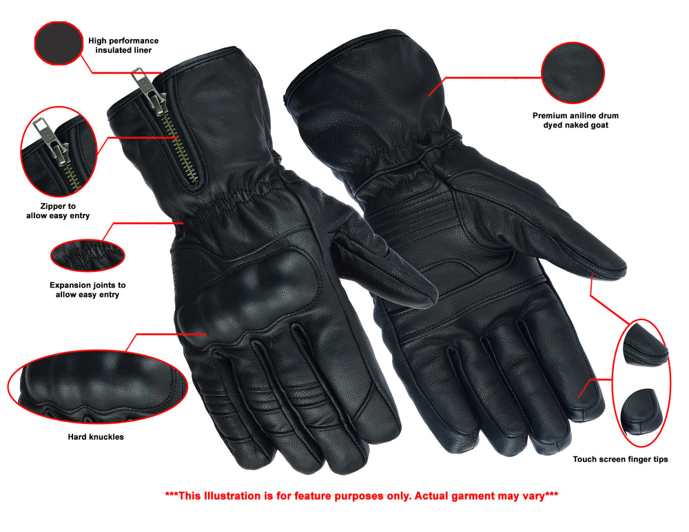 Everest Men's  Black Rain Adventure Riding Gloves