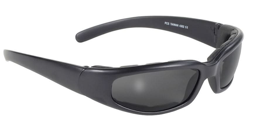 4302 Rally Wrap Padded Blk Frame/Smoke Lens Sunglasses Pacific Coast Sunglasses