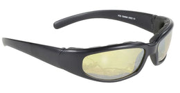 43022 Rally Wrap Padded Blk Frame/Yellow Lens Sunglasses Pacific Coast Sunglasses