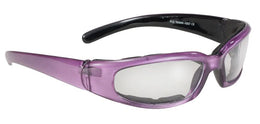 43027 Rally Wrap Padded Blk Frame/Purple Pearl/Clear Lens Sunglasses Pacific Coast Sunglasses