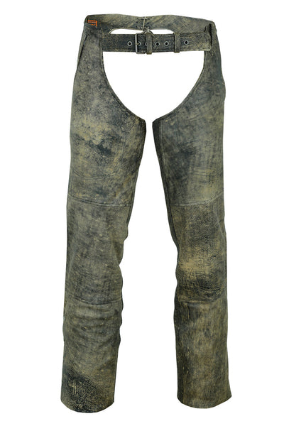 Invicto Unisex Antique Brown leather motorcycle chaps Chaps & Pants Renegade Classics
