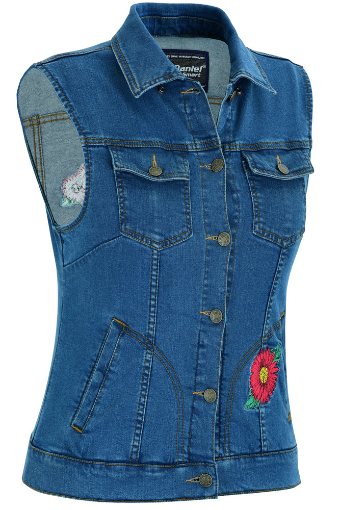 Red Daisy Women's Denim  Vest