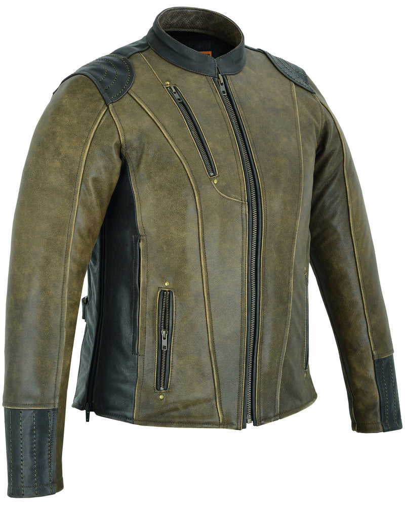 Spirit Rider Women's Vintage Brown Leather Motorcycle Jacket Women's Leather Jackets Renegade Classics