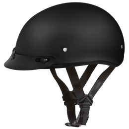 DOT Approved Daytona Skull Cap Helmet – Dull Black Helmets Daytona Helmets