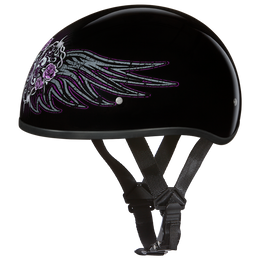 D6-BWH D.O.T. DAYTONA SKULL CAP - W/ BARBED WIRE HEART Helmets Daytona Helmets