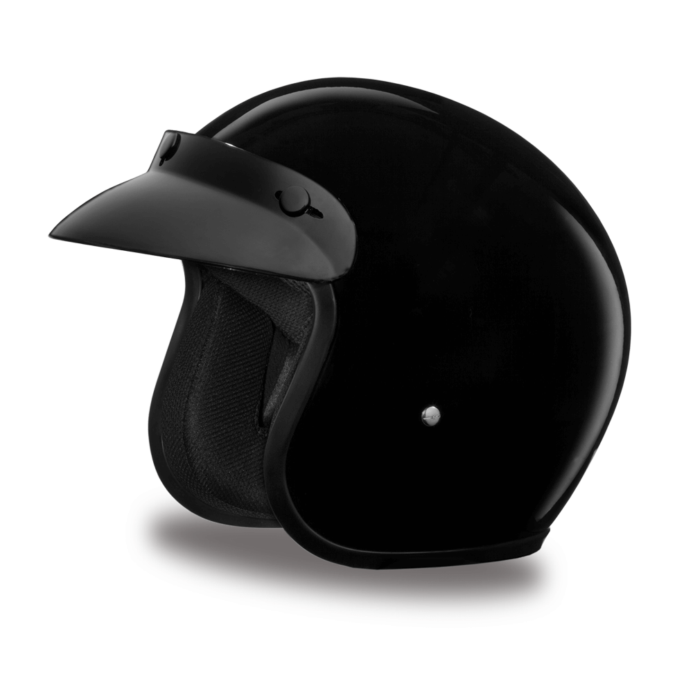 DC1-A D.O.T. DAYTONA CRUISER - HI-GLOSS BLACK Helmets Daytona Helmets