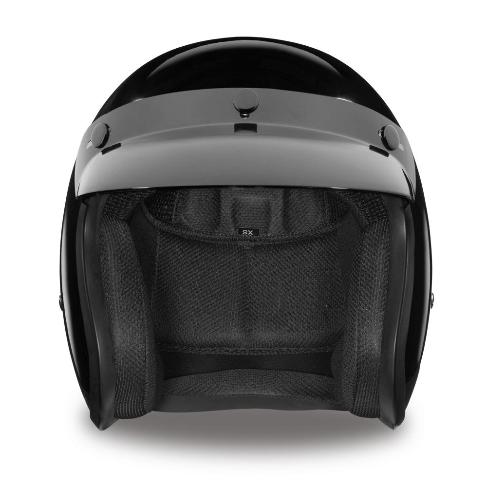 DC1-A D.O.T. DAYTONA CRUISER - HI-GLOSS BLACK Helmets Daytona Helmets
