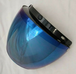 02-212 3 Snap Flip Shield - Hard Coated Blue Mirror Helmet Accessories Echo