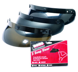 01-005 3-Snap Universal Standard Visor - Smoke Helmet Accessories Echo