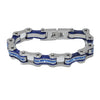 VJ1110 Two Tone Silver/Candy Blue W/Blue Crystal Centers