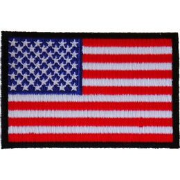 P2046B American Flag Patch with Black Borders Patches The Cheap Place