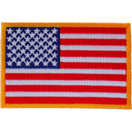 P2046 US Flag Patch Small Yellow Border 3 Inch Patches The Cheap Place