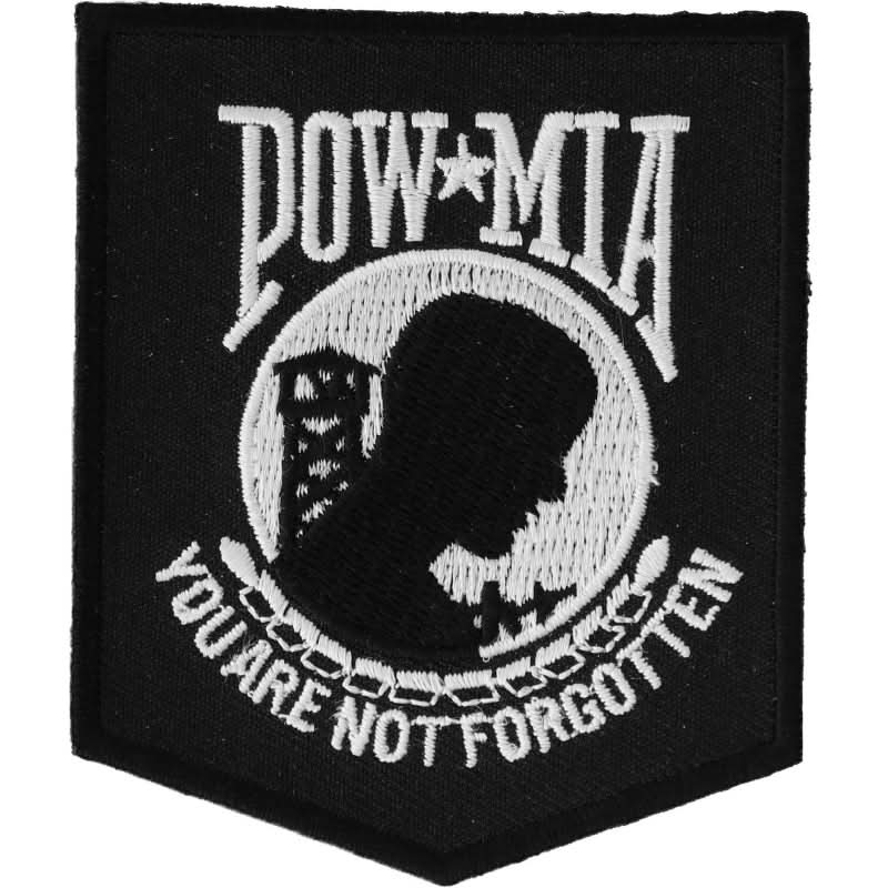 P2018 POW MIA Patch Black White Patches The Cheap Place