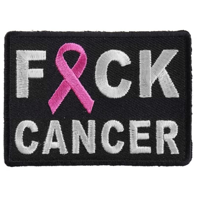 P4314 FCK Cancer Pink Ribbon Patch Patches The Cheap Place