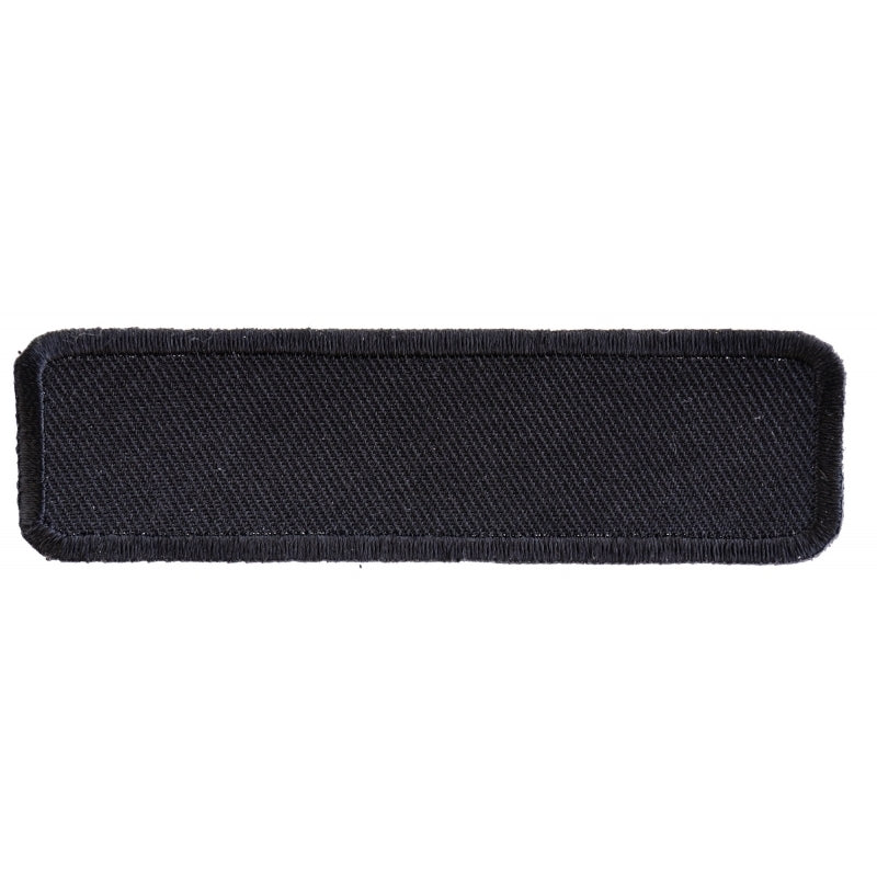 P4034 Black 4 Inch Rectangular Blank Patch