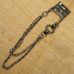 WA-WC7030 Spike ring Wallet Chain with gray double chain Wallet Chains/Key Leash Renegade Classics
