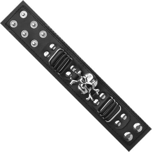 BR-SD1012 Vinyl bracelet with skull design. Bracelets Renegade Classics
