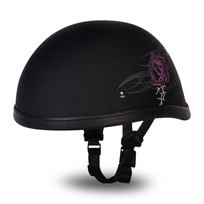 6002PR EAGLE- W/ PURPLE ROSE Non-DOT Helmets Daytona Helmets