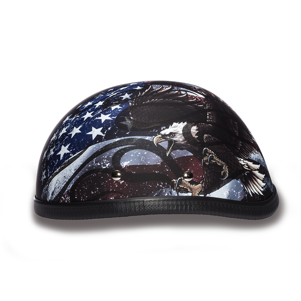 6002USA EAGLE- W/ FLAMES USA Non-DOT Helmets Daytona Helmets