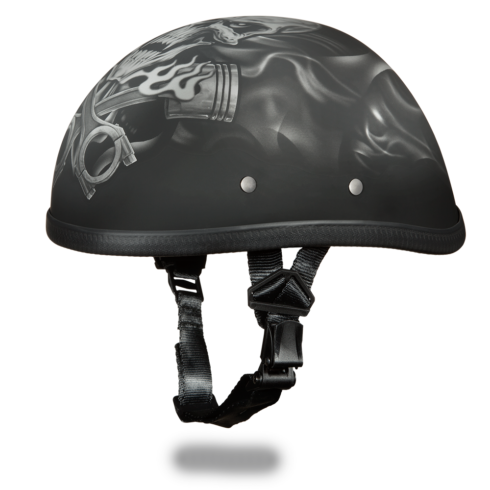 6002PS EAGLE- W/ PISTONS SKULL Non-DOT Helmets Daytona Helmets