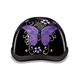 6002B EAGLE- W/ BUTTERFLY Non-DOT Helmets Daytona Helmets