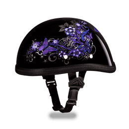 6002B EAGLE- W/ BUTTERFLY Non-DOT Helmets Daytona Helmets