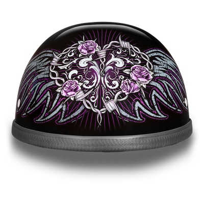 6002BWH EAGLE- W/ BARBED WIRE HEART Non-DOT Helmets Daytona Helmets