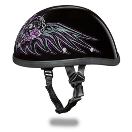 6002BWH EAGLE- W/ BARBED WIRE HEART Non-DOT Helmets Daytona Helmets