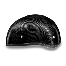 D2-GNS D.O.T. DAYTONA SKULL CAP W/O VISOR- GREY CARBON FIBER Helmets Daytona Helmets