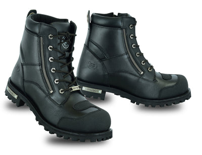 Thundersole Men's leather motorcycle boots - Black Men's Footwear Renegade Classics