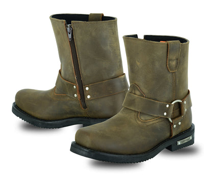 Ghoststep Men's 7" Motorcycle Leather Boots – Brown Men's Footwear Renegade Classics