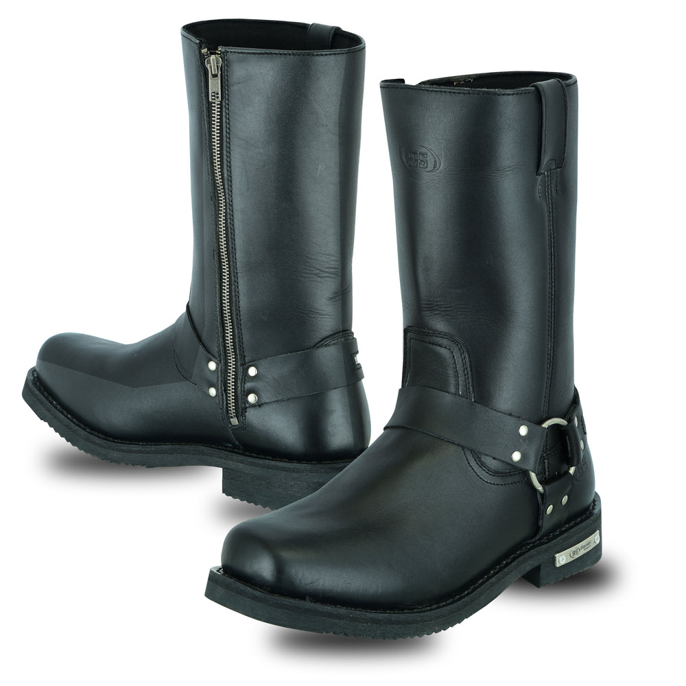 Men's TitanGrip Black bikers Leather Boots Men's Footwear Renegade Classics