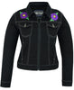 DM949 Women's Daisy Black Denim Jacket