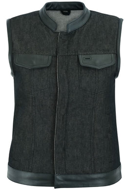 Wildfire Black womens denim vest Women's Denim Vests Renegade Classics