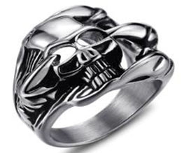 R105 Stainless Steel Skull Vador Biker Ring Rings Renegade Classics