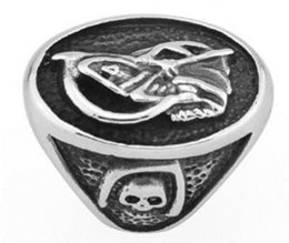 R116 Stainless Steel Dragon Tail Biker Ring Rings Renegade Classics