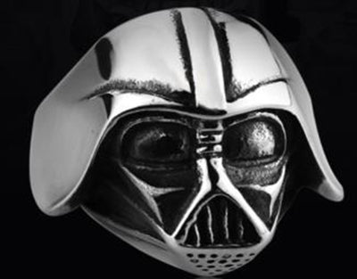 R120 Stainless Steel Star Wars Face Skull Biker Ring Rings Renegade Classics