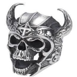 R144 Stainless Steel Warrior Skull Biker Ring Rings Renegade Classics