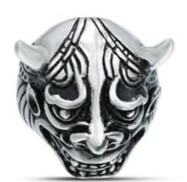 R148 Stainless Steel Devil Face Skull Biker Ring Rings Renegade Classics