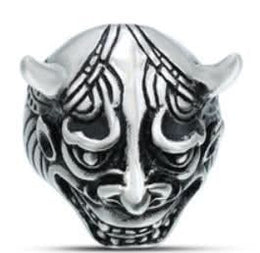 R148 Stainless Steel Devil Face Skull Biker Ring Rings Renegade Classics