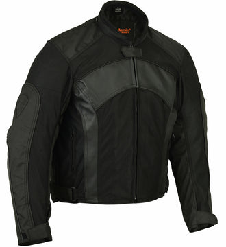 DS750BK Men's Mesh/ Leather Padded Jacket