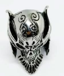 R175 Stainless Steel Lion Mask Biker Ring Rings Renegade Classics