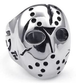 R192 Stainless Steel Jason Face Biker Ring Rings Renegade Classics