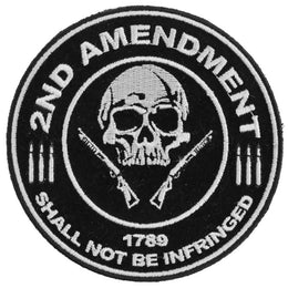 P3565 2nd Amendment Shall Not Be Infringed Skull 1789 Small Patch Patches The Cheap Place