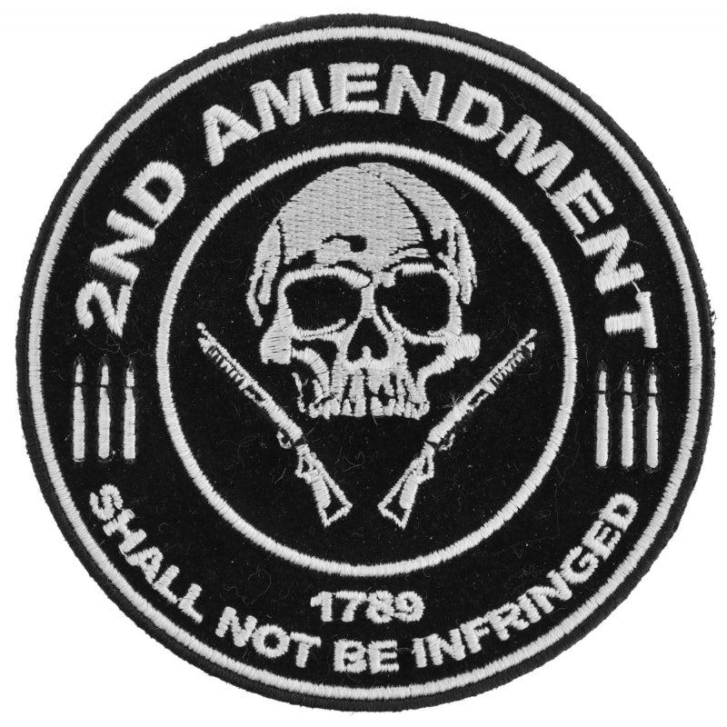 P3565 2nd Amendment Shall Not Be Infringed Skull 1789 Small Patch Patches The Cheap Place