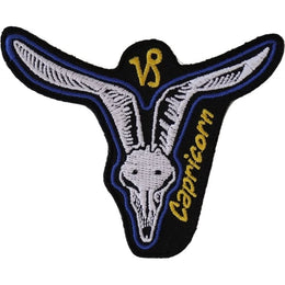 P5477 Capricorn Skull Zodiac Sign Patch Patches The Cheap Place