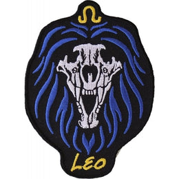 P5475 Leo Skull Zodiac Sign Patch Patches The Cheap Place