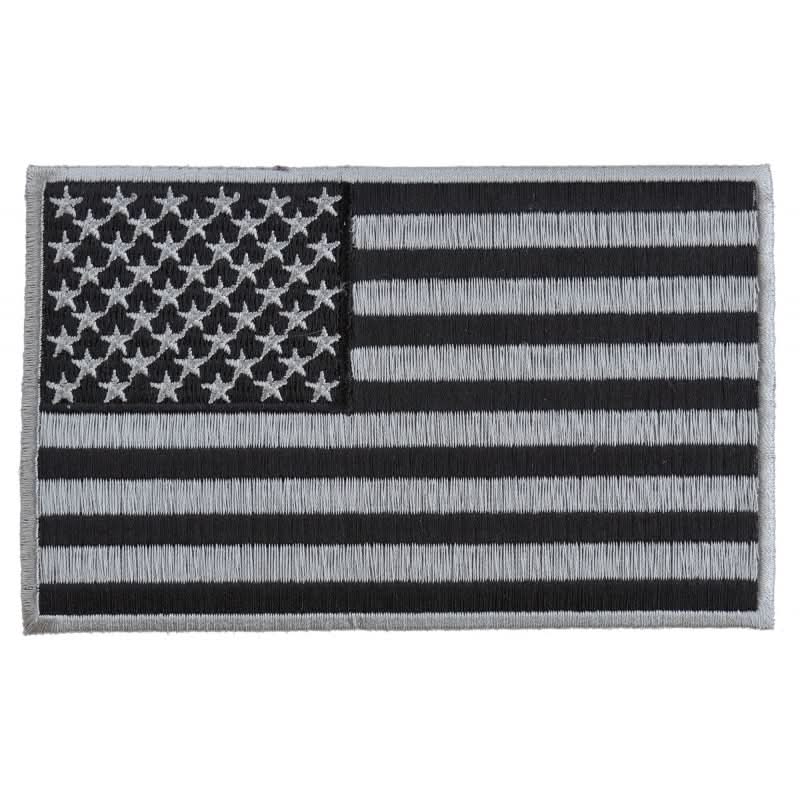P5644 Black and Gray American Flag Patch Patches The Cheap Place