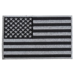 P5644 Black and Gray American Flag Patch Patches The Cheap Place
